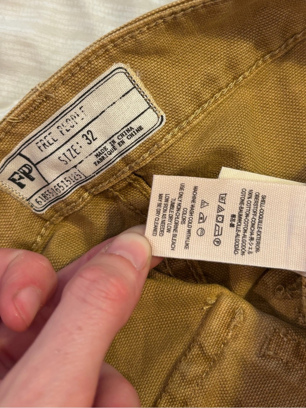 Free People Mini Brown Denim Cargo Skirt NWT SZ 32 - Picture 3 of 4